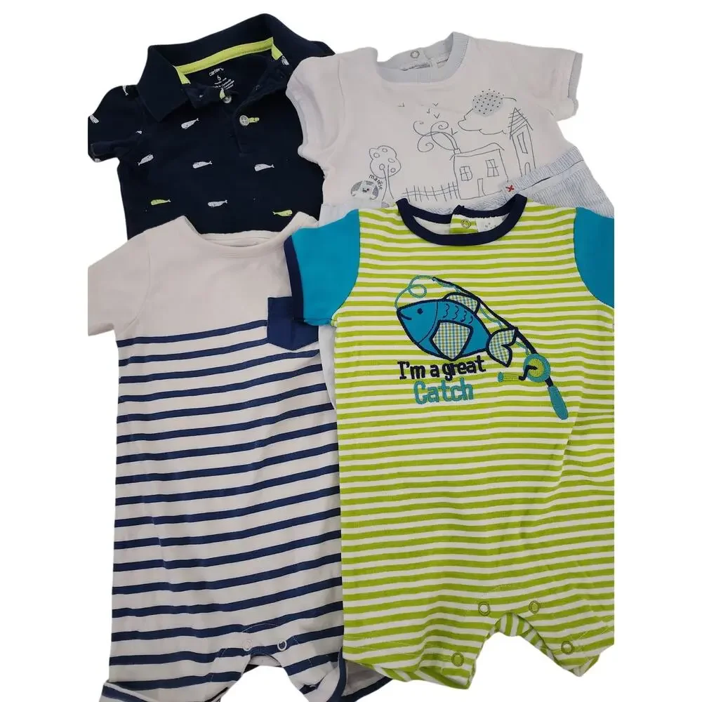 6M Bundle of4 short rompers
